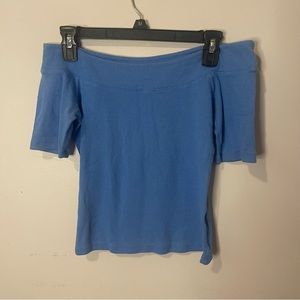 Blue Off Shoulder Top